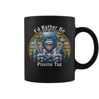 I'd Rather Be Playing Tag Gorilla Vr Gamer Gorilla Vintage Coffee Mug - Monsterry DE