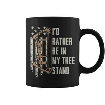 I'd Rather Be In My Tree Stand Deer Hunting Joke Coffee Mug | Mazezy