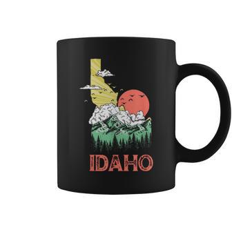 Idaho Outdoors Nature & Mountains Vintage State Pride Retro Coffee Mug - Monsterry AU