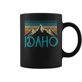 Idaho Vintage Mountains Nature Hiking Pride Souvenirs Coffee Mug - Monsterry