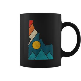Idaho Vintage State Map Mountains Hiker Camping Pride Coffee Mug - Monsterry DE