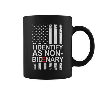 I Identify As Nonbidenary Anti Joe Biden Coffee Mug | Crazezy