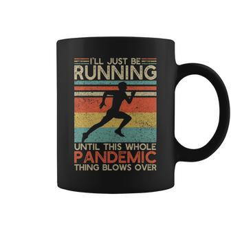 I'll Be Running Vintage 5K Marathon Track And Field Runner Coffee Mug | Mazezy