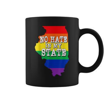 Illinois No Hate In My State Gay Pride Lgbt T Coffee Mug - Monsterry DE
