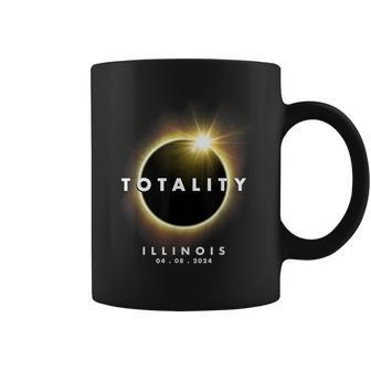 Illinois Solar Eclipse 2024 Totality Solar Eclipse Coffee Mug - Thegiftio UK