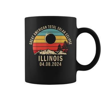 Illinois Total Solar Eclipse 2024 Totality 2024 Coffee Mug - Monsterry DE