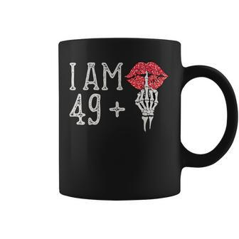 I'm 49 Plus 1 Middle Finger Skull 50Th Birthday Coffee Mug - Seseable
