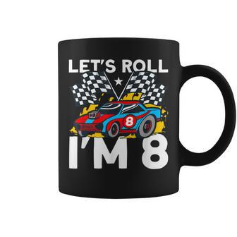 I'm 8 Bday Race Car Party Cute 8Th Birthday Boys Race Car Coffee Mug - Monsterry CA