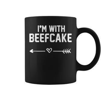 I'm With Beefcake Boyfriend Girlfriend Couple Coffee Mug - Monsterry UK