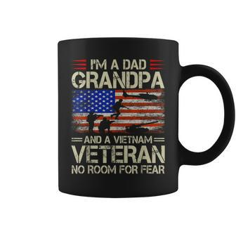 I'm A Dad Grandpa And Vietnam Veteran Us Flag Papa Grandpa Coffee Mug - Seseable