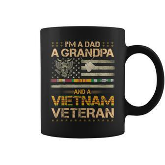I'm A Dad A Grandpa And A Vietnam Veteran Usa Flag Coffee Mug - Monsterry AU
