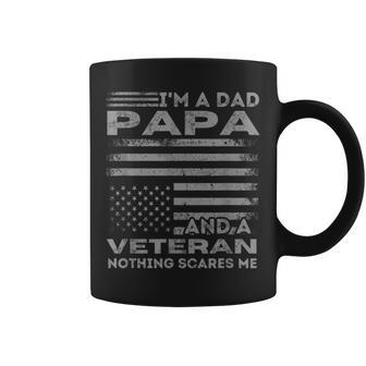 I'm A Dad Papa And A Veteran Nothing Scare Fathers Day Coffee Mug - Thegiftio UK