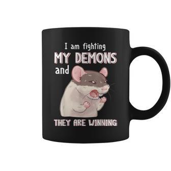 I'm Fighting My Demons And They Are Winning Coffee Mug - Monsterry UK