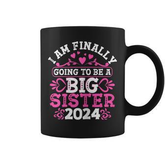 I'm Finally Going To Be A Big Sister 2024 Pregnancy Reveal Coffee Mug - Monsterry UK