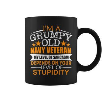 I'm A Grumpy Navy Veteran Quote Coffee Mug | Crazezy DE