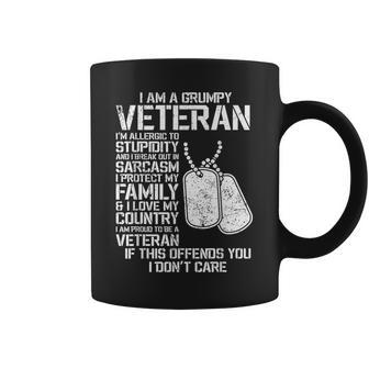 I'm A Grumpy Old Veteran Fathers Day Papa Veterans Day Coffee Mug - Monsterry AU