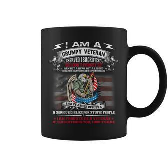 I'm A Grumpy Old Veteran I Sacrificed & Served Don't Regret Coffee Mug - Monsterry