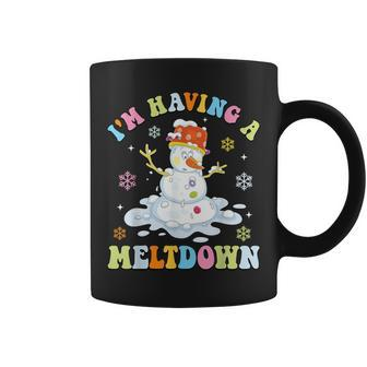 I'm Having A Meltdown Winter Christmas Melting Snowman Coffee Mug - Seseable