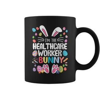 I'm The Healthcare Worker Bunny Bunny Ear Easter Coffee Mug | Mazezy