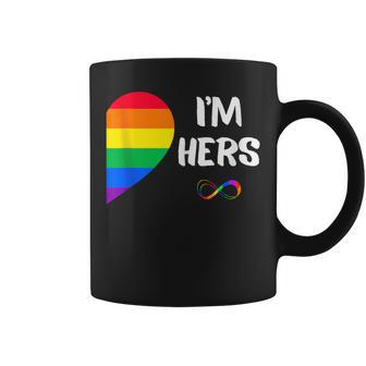 I'm Hers Shes Mine Lesbian Couples Matching Lgbt Pride Flag Coffee Mug - Monsterry DE