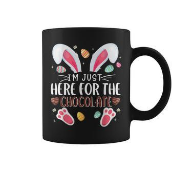 I'm Just Here For The Chocolate Cute Bunny Easter Coffee Mug - Monsterry CA