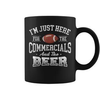 I'm Just Here For The Commercials And The Beer Football Coffee Mug - Monsterry AU