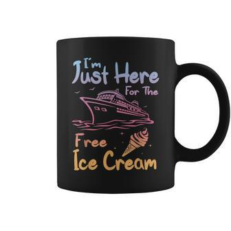 I'm Just Here For The Free Ice Cream Family Trip Cruise 2024 Coffee Mug - Monsterry DE