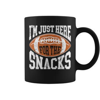 I'm Just Here For The Snacks Football Watching Coffee Mug - Seseable