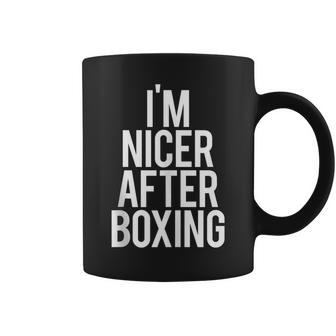 I'm Nicer After Boxing Gym Saying Fitness Training Coffee Mug - Monsterry DE
