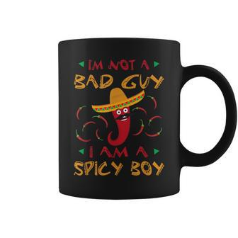 I'm Not A Bad Guy I Am A Spicy Boy Chili Pepper Sombrero Coffee Mug - Monsterry CA