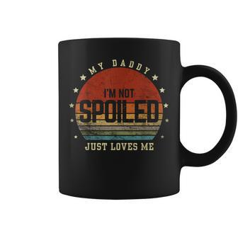 I'm Not Spoiled My Daddy Just Loves Me Retro Father's Day Coffee Mug - Thegiftio UK
