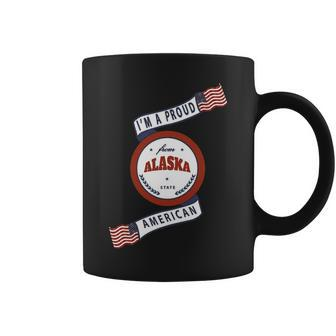 I'm A Proud American From Alaska State Coffee Mug | Mazezy CA