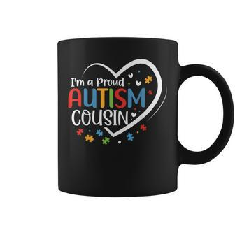 I'm A Proud Cousin Love Heart Autism Awareness Puzzle Coffee Mug | Mazezy