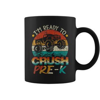 I'm Ready To Crush Pre-K Monster Truck Vintage Boys Coffee Mug - Monsterry UK