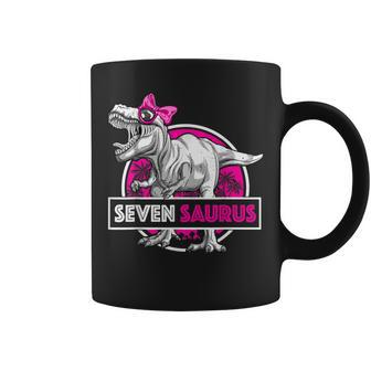 I'm Seven Saurus 7 Yrs Old T-Rex For Girls 7Th Birthday Coffee Mug - Monsterry
