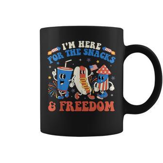 I'm Here For The Snacks And Freedom Boy Girl Kid 4Th Of July Coffee Mug - Monsterry DE