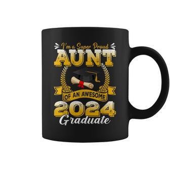 I'm A Super Proud Aunt Of An Awesome 2024 Graduate Coffee Mug - Monsterry AU