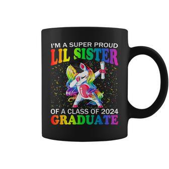 I'm A Super Proud Lil Sister Of A Class Of 2024 Graduate Coffee Mug - Seseable