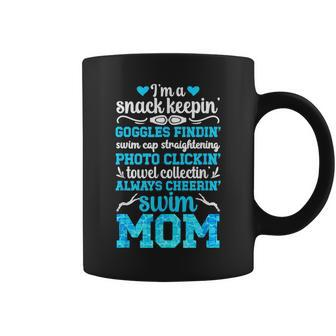 I'm A Swim Mom Of A Swimmer Mom Swimming Mother Swim Mama Coffee Mug - Seseable