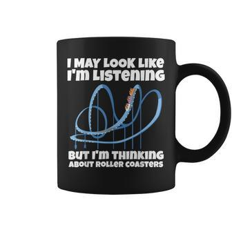 I'm Thinking About Roller Coasters Coffee Mug - Thegiftio UK