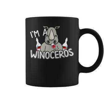I'm A Winoceros Wine Lover Rhino Coffee Mug - Monsterry CA