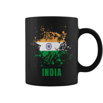 India Retro Vintage Watercolors Sport Indian Flag Souvenir Coffee Mug - Monsterry DE