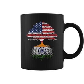 India Roots Flag Naturalization Person From India Coffee Mug - Monsterry DE