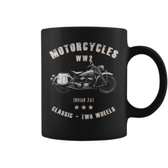 Indian 741 Classic Motorcycle Ww2 Coffee Mug - Monsterry DE