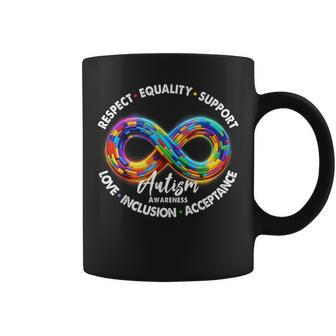 Infinity Symbol Autism Awareness Respect Equality Support Coffee Mug - Monsterry AU
