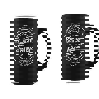 Ingeniero Eléctrico Sellointage Retro Logo Desgastado Taza de café - Regaloses