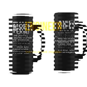 Ingeniero Sustantivo Definición Engineering T Taza de café - Regaloses