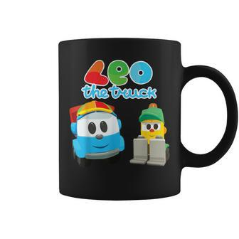 The Inquisitive Dump Truck Leo And Forklift Lifty Hats Coffee Mug - Monsterry