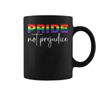 Inspirational Gay Pride Lgbt Quotes Pride Not Prejudice Coffee Mug - Monsterry UK