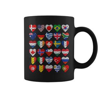 International Flags World Cute Hearts Countries Coffee Mug - Monsterry